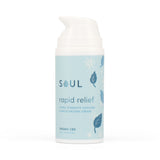 Soul Rapid Relief cooling cream pump bottle, front view
